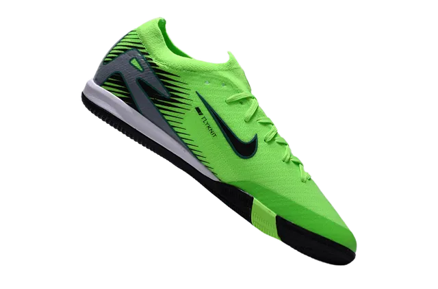 Nike Air Zoom Vert Noir Tricot Néon Semelle en Caoutchouc Chaussures de Football Indoor 2