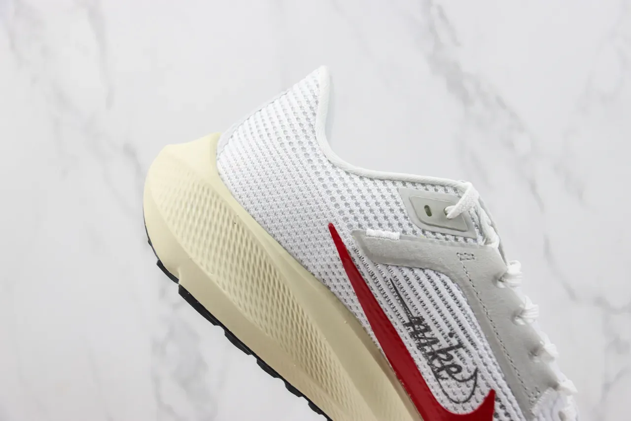 Nike Air Zoom Pegasus 40 White Red Cream Running Shoes 5