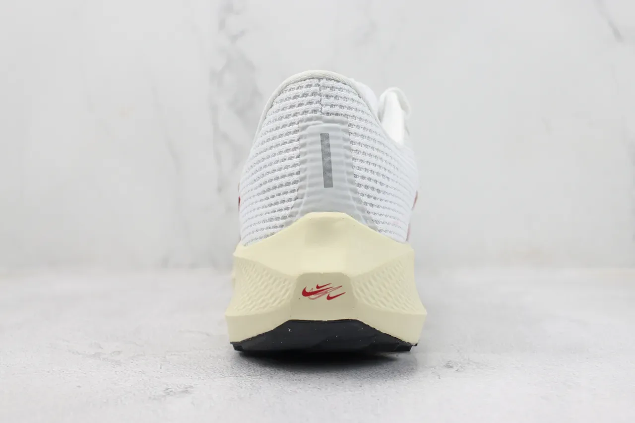 Nike Air Zoom Pegasus 40 White Red Cream Running Shoes 9