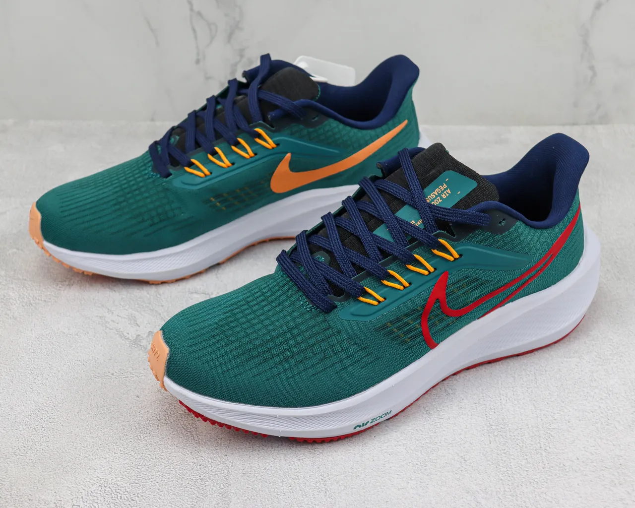 Nike Air Zoom Pegasus Teal Green Red chaussures de course 4