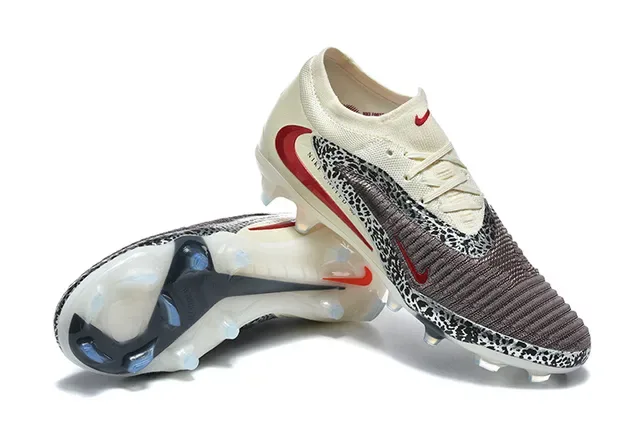 Nike Chaussures de football Beige Noir Upper Knit Overlay Imprimé Léopard Surface ferme 7