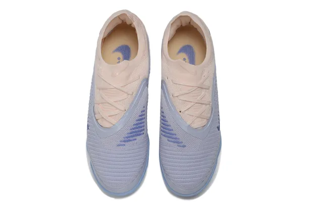 Nike Beige Azul Zapatos de Fútbol Turf con Upper Bajo Perfil de Tejido 2