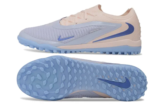 Nike Beige Azul Zapatos de Fútbol Turf con Upper Bajo Perfil de Tejido 5