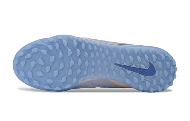 Nike Beige Azul Zapatos de Fútbol Turf con Upper Bajo Perfil de Tejido 6