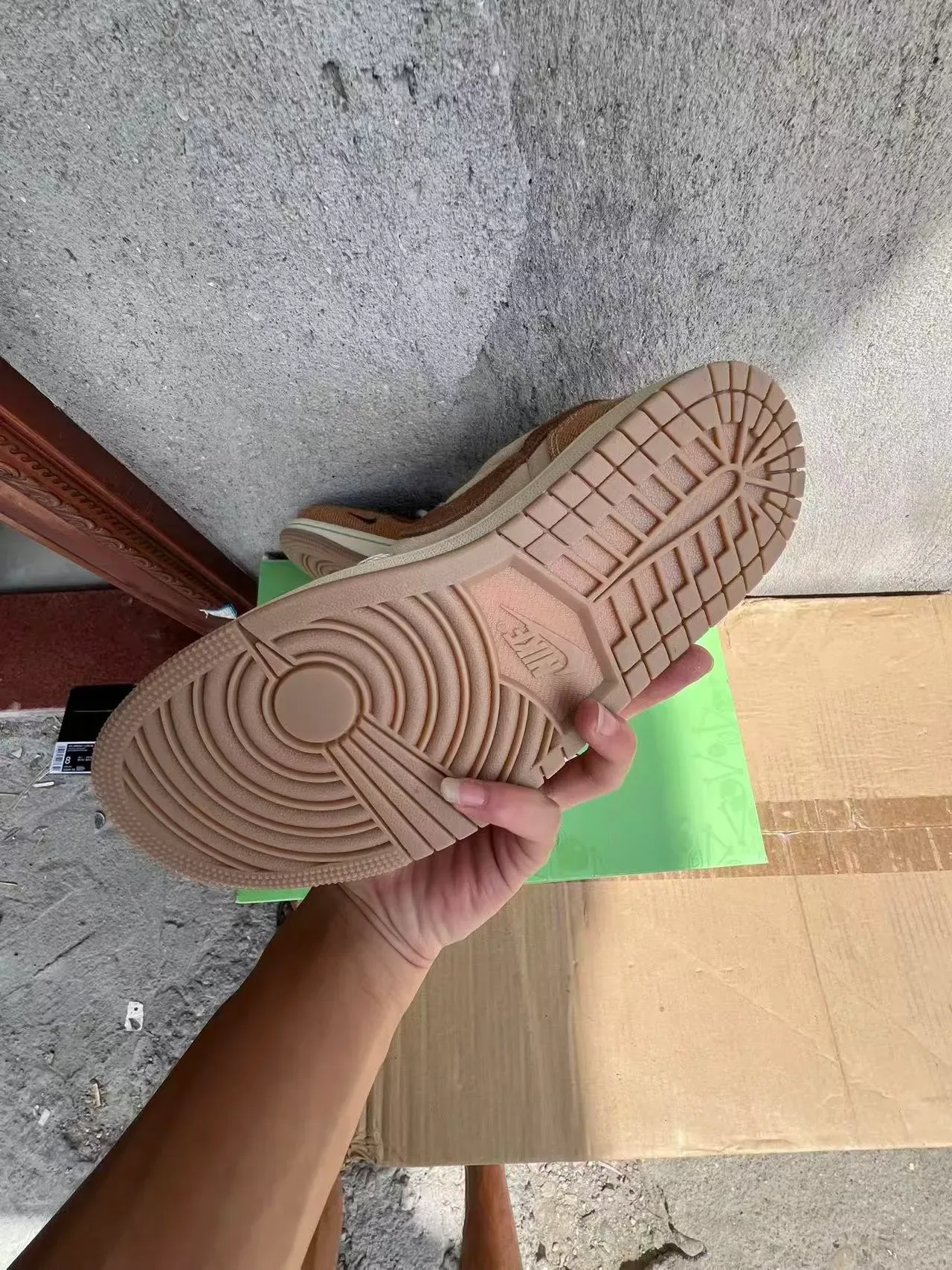 Nike Beige Brown Patchwork Construction Suede And Mesh Panels Sneakers 6