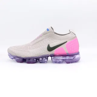 Nike Beige Pink Slip-On Knit Upper Translucent Purple VaporMax Sole Lifestyle Sneakers
