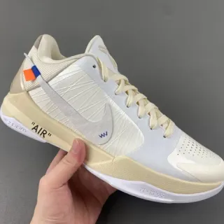 Nike 米色白色高帮纹理合成鞋面篮球鞋