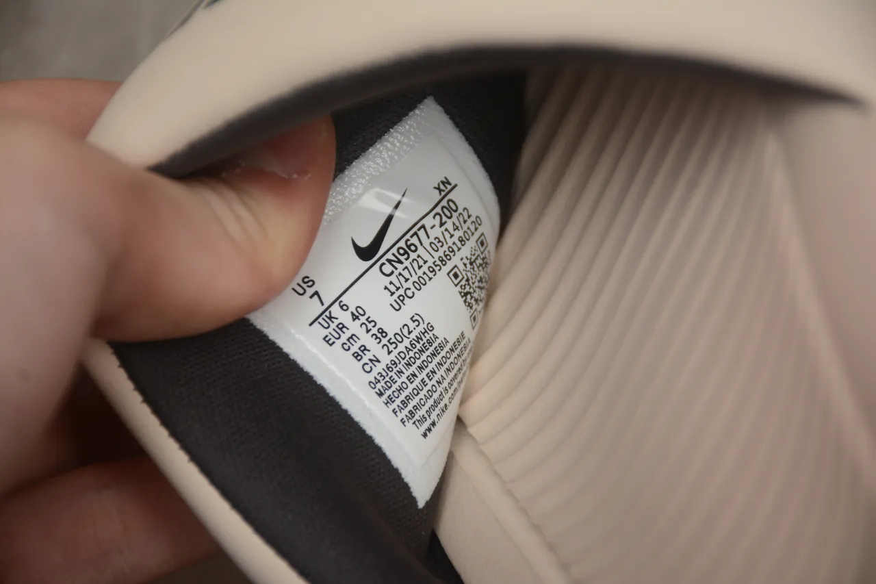 Nike Benassi JDI Beige and Black Slippers 4