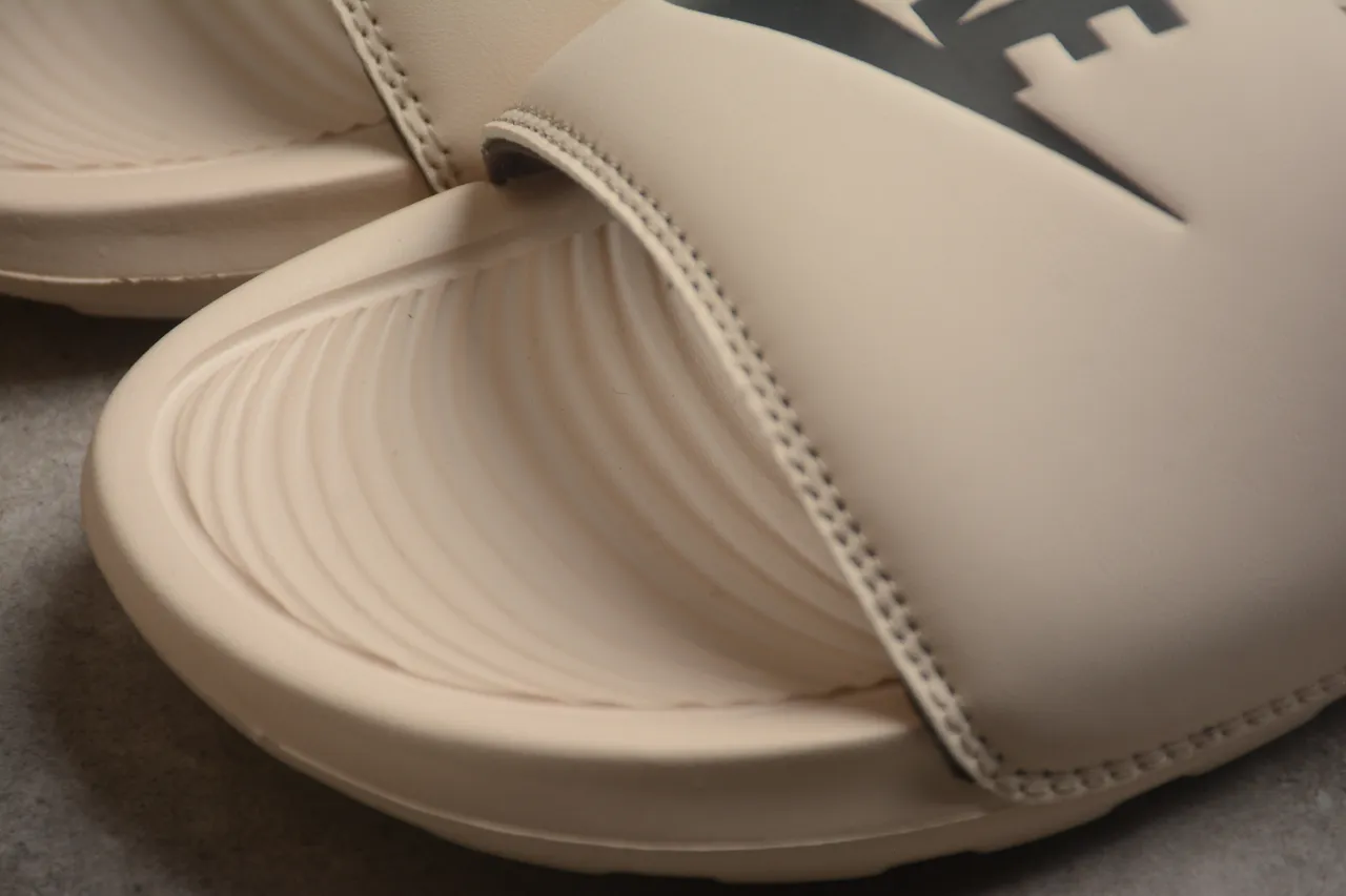 Nike Benassi JDI Beige and Black Slippers 7