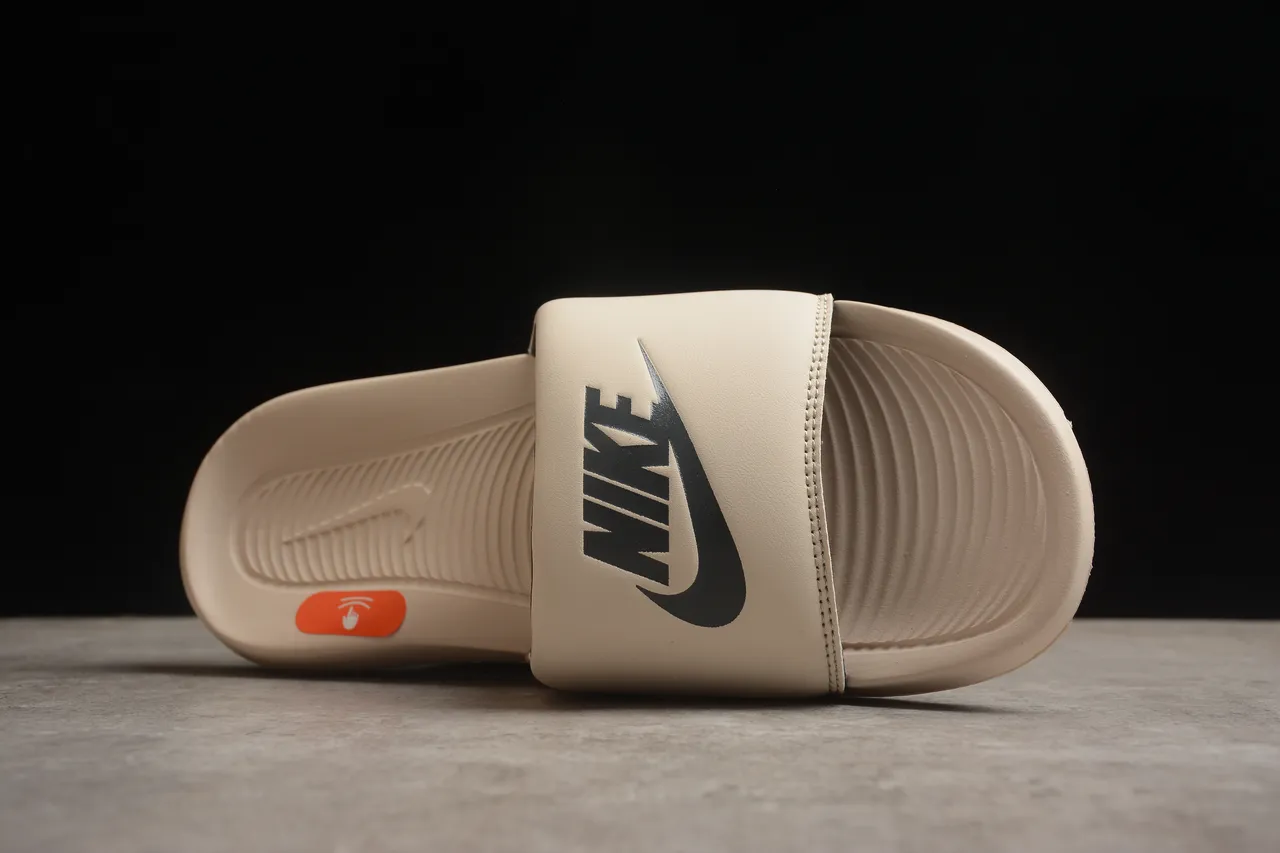 Nike Benassi JDI Beige and Black Slippers 10