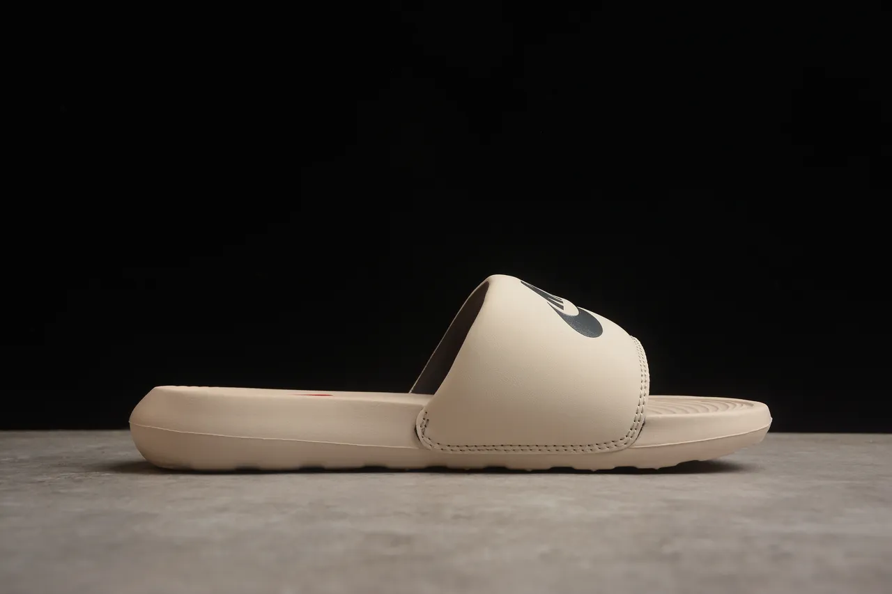 Nike Benassi JDI Beige and Black Slippers 11