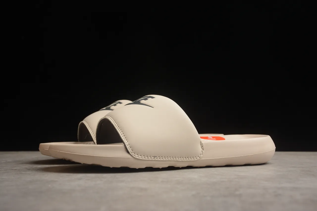 Nike Benassi JDI Beige and Black Slippers 12