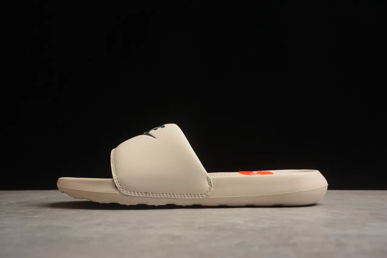 Nike Benassi JDI Beige and Black Slippers 13