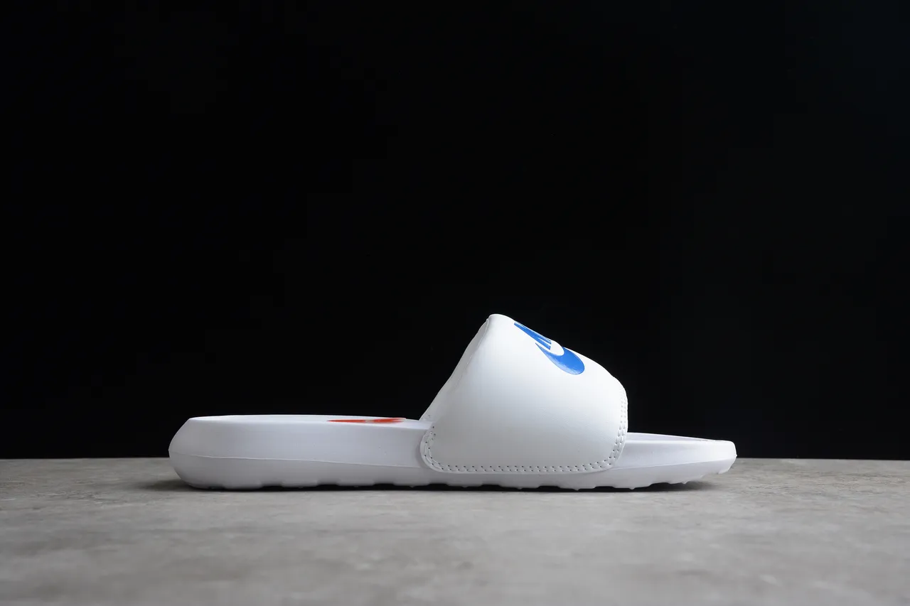Nike Benassi JDI White Blue Slippers 11