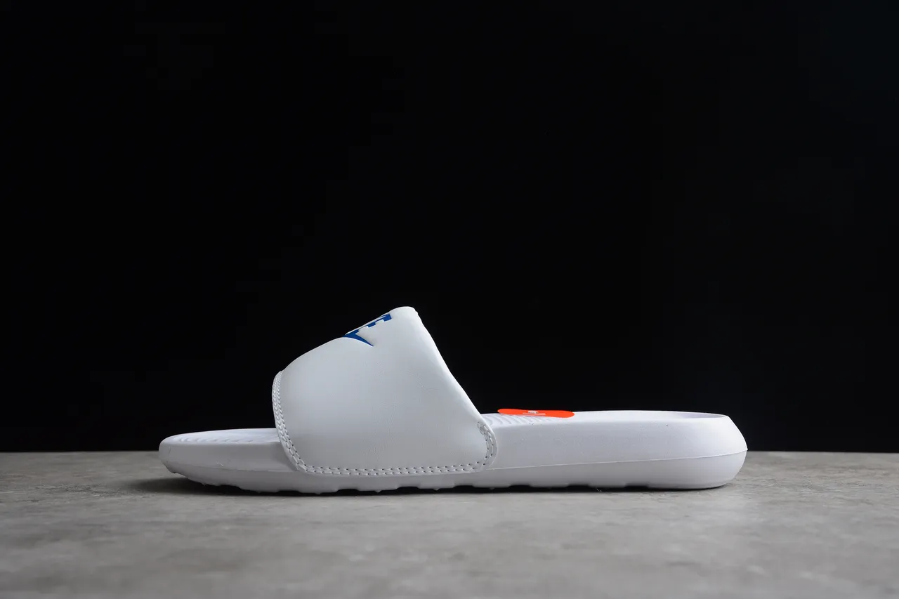Nike Benassi JDI White Blue Slippers 13