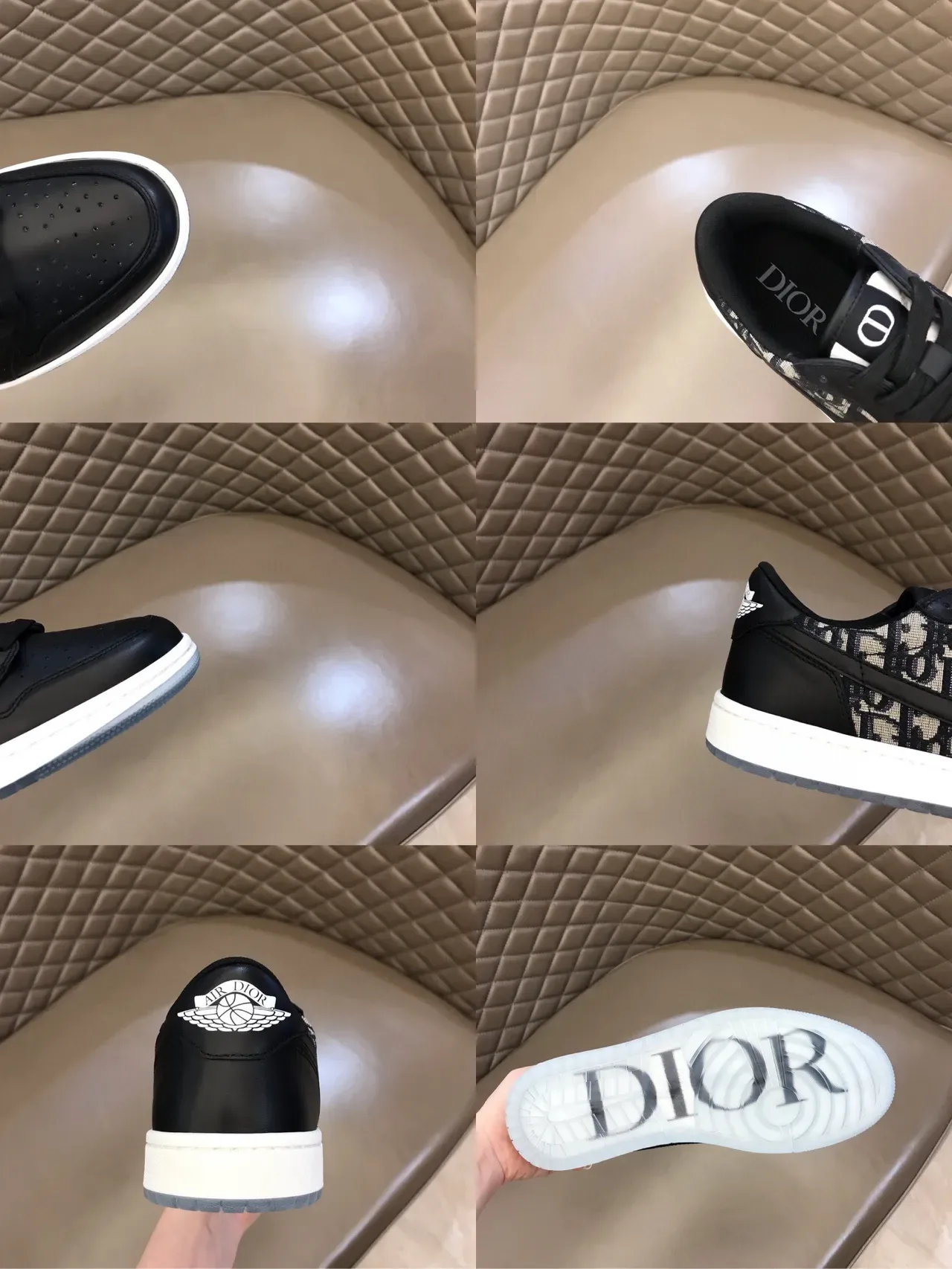 Nike Black Beige Low-Top Monogrammed Side Panel Lifestyle Sneakers 2