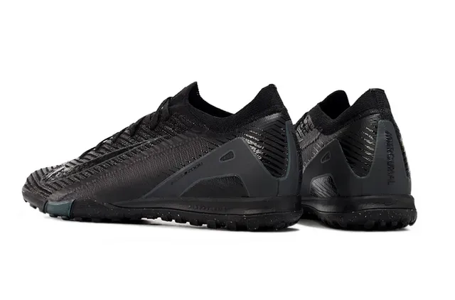 Nike Black Blue Knit Upper Turf Outsole Sneakers 3
