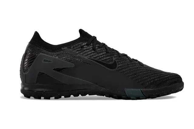 Nike Black Blue Knit Upper Turf Outsole Sneakers 4