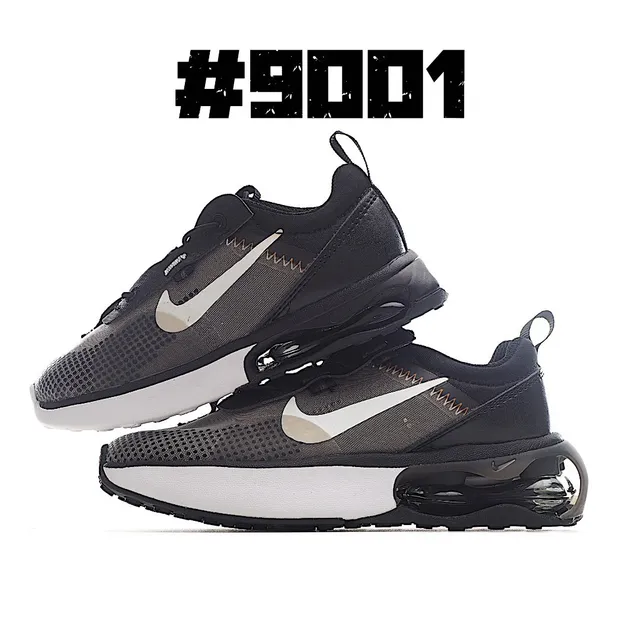 Nike Black Gray Mesh Upper Visible Rear Air Unit Running Shoes 7