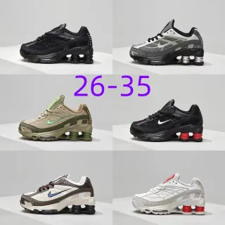 Nike Black Mesh And Synthetic Upper Visible Shox Column Cushioning Lifestyle Sneakers