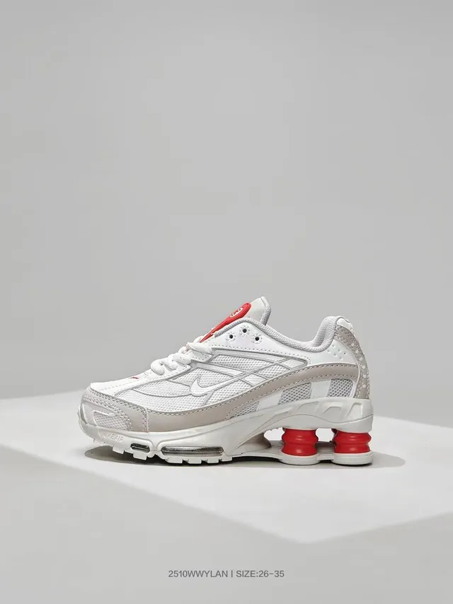 Nike Black Mesh And Synthetic Upper Visible Shox Column Cushioning Lifestyle Sneakers 4