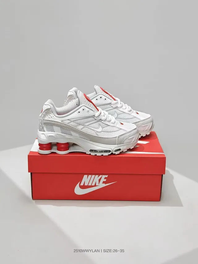 Nike Black Mesh And Synthetic Upper Visible Shox Column Cushioning Lifestyle Sneakers 5