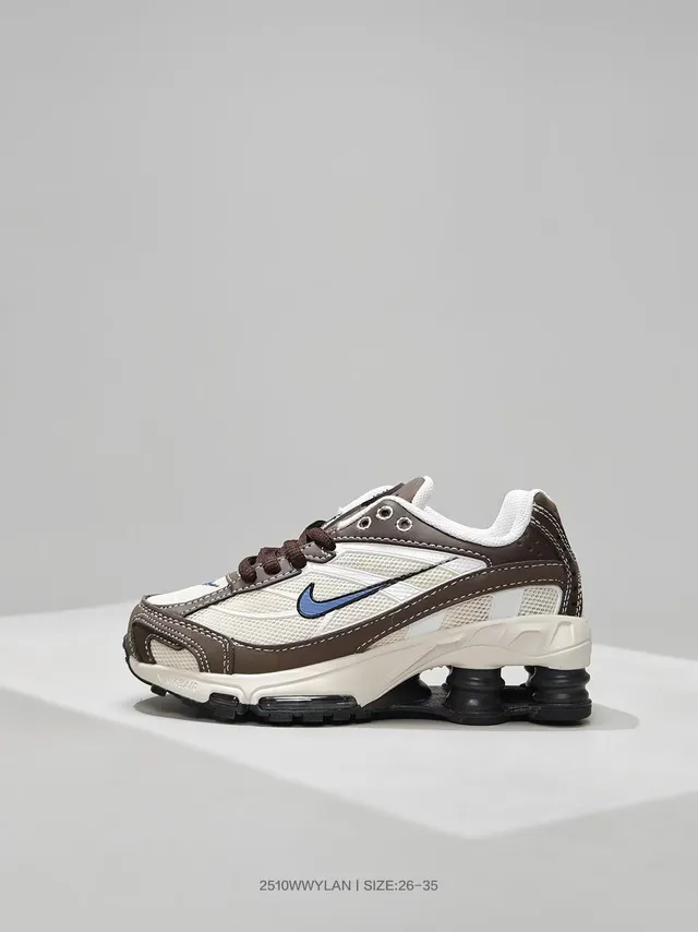 Nike Black Mesh And Synthetic Upper Visible Shox Column Cushioning Lifestyle Sneakers 8