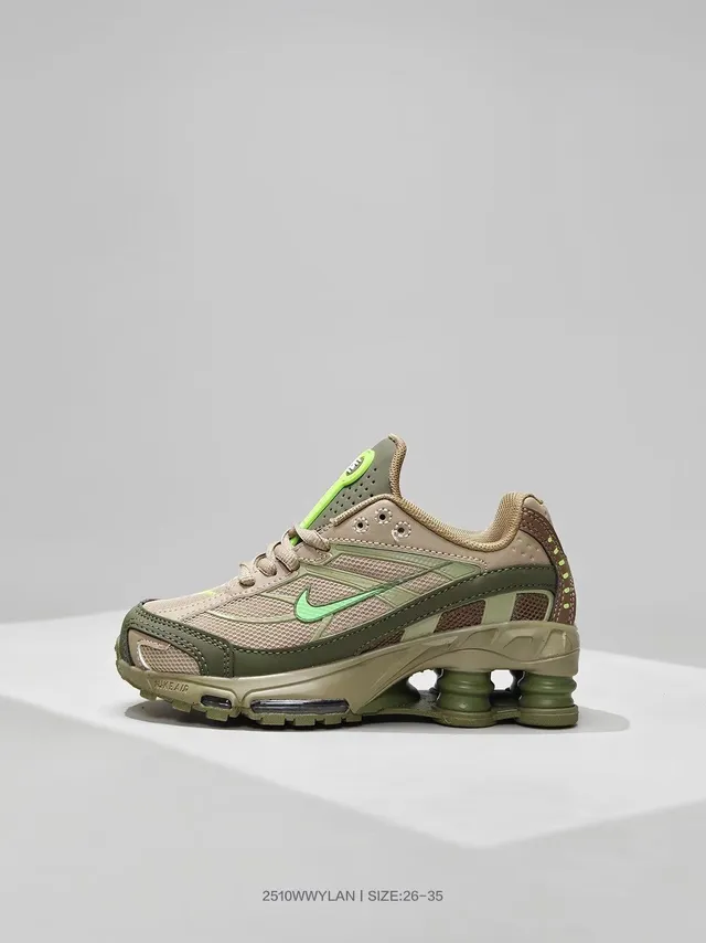 Nike Black Mesh And Synthetic Upper Visible Shox Column Cushioning Lifestyle Sneakers 14
