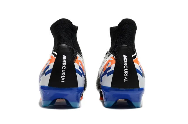 Nike Black Multicolor High-Cut Sock-Fit Collar Pixelated Graphic Firm-Ground Soccer Shoes 4