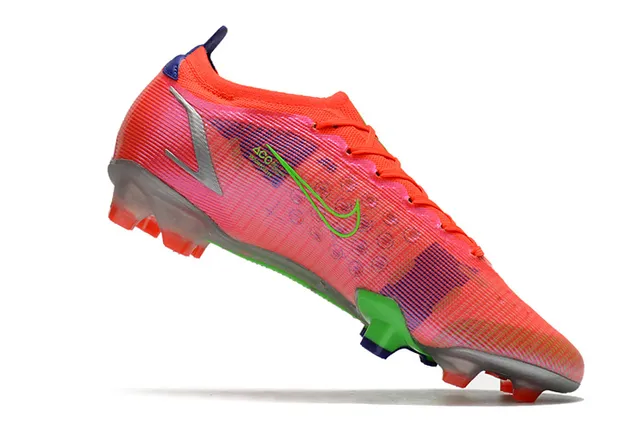 Nike Tênis de futebol pretos multicolores de boca baixa com upper de malha ajuste dinâmico colar em gramado firme 18