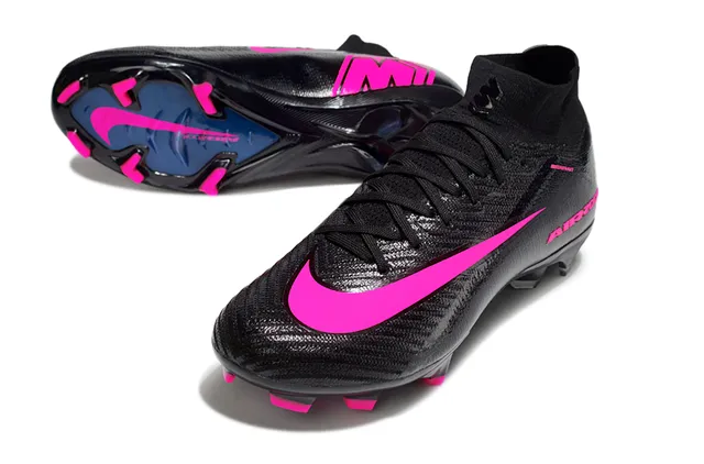 Nike Noir Rose Encolure Ajustée Chaussure Texturée Synthétique Sol Firme Chaussures de Football 2