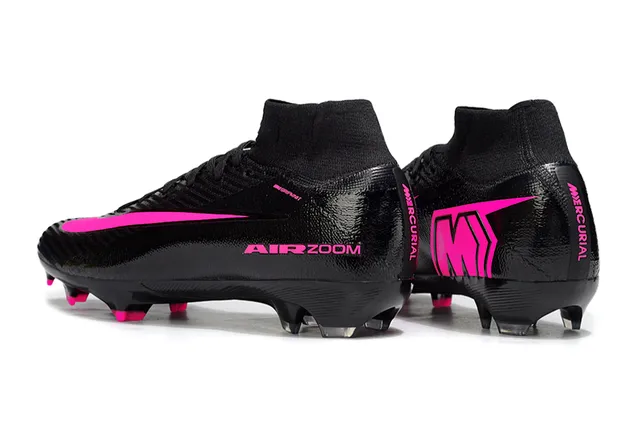 Nike Noir Rose Encolure Ajustée Chaussure Texturée Synthétique Sol Firme Chaussures de Football 3