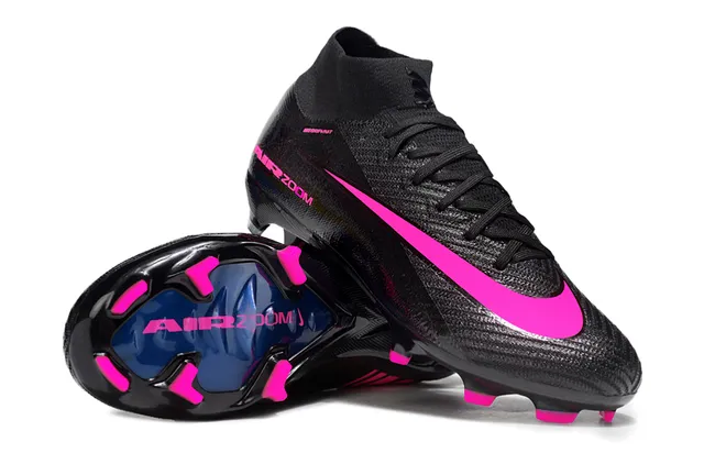 Nike Noir Rose Encolure Ajustée Chaussure Texturée Synthétique Sol Firme Chaussures de Football 6