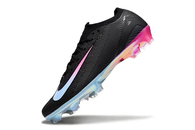 Nike Chaussures de football noir rose upper en tricot suela Iridescent Firm-Ground 3