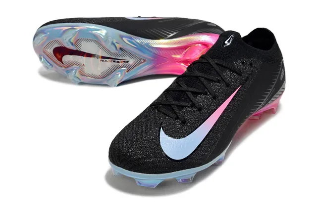 Nike Chaussures de football noir rose upper en tricot suela Iridescent Firm-Ground 4