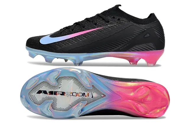 Nike Chaussures de football noir rose upper en tricot suela Iridescent Firm-Ground 6