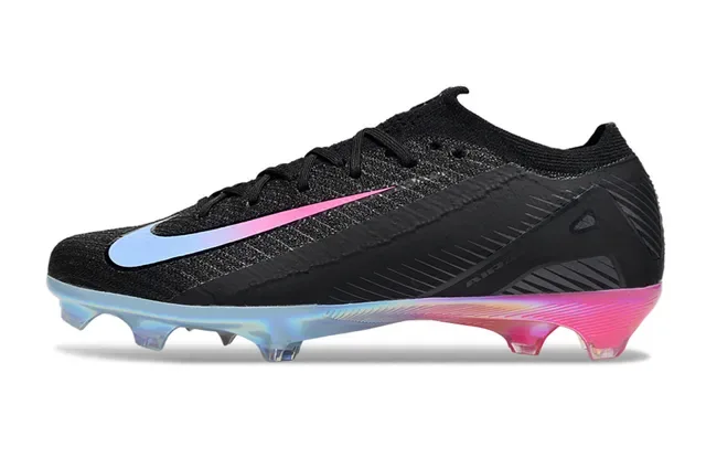 Nike Chaussures de football noir rose upper en tricot suela Iridescent Firm-Ground 7