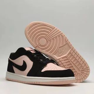 Nike Black Pink Low-Top Suede And Leather Panelled Lifestyle Sneakers