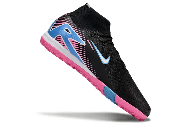 Nike Noir Rose Col de Chaussette Style Flyknit-Style Haut Turf Chaussures de Football 2