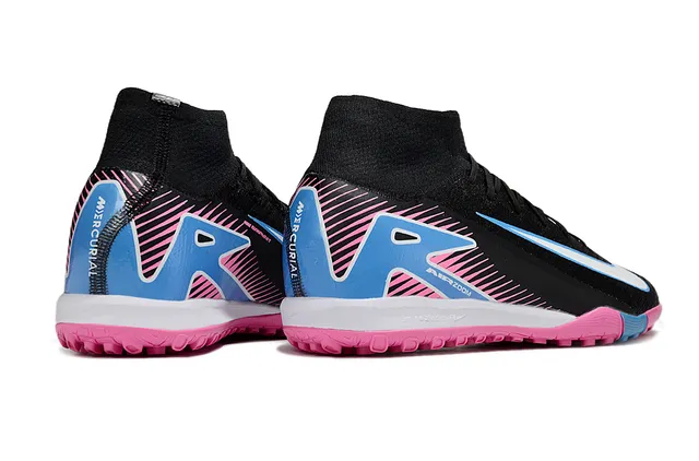 Nike Noir Rose Col de Chaussette Style Flyknit-Style Haut Turf Chaussures de Football 5
