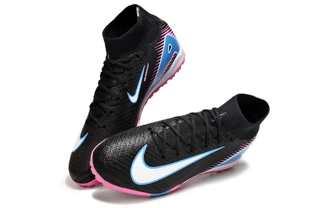 Nike Noir Rose Col de Chaussette Style Flyknit-Style Haut Turf Chaussures de Football 7