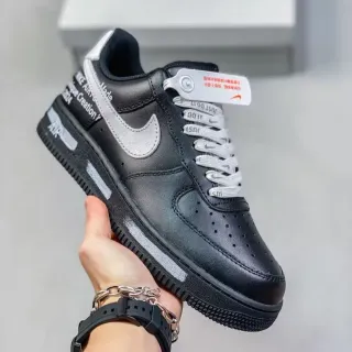 Nike 黑色银色低帮真皮鞋面生活方式运动鞋