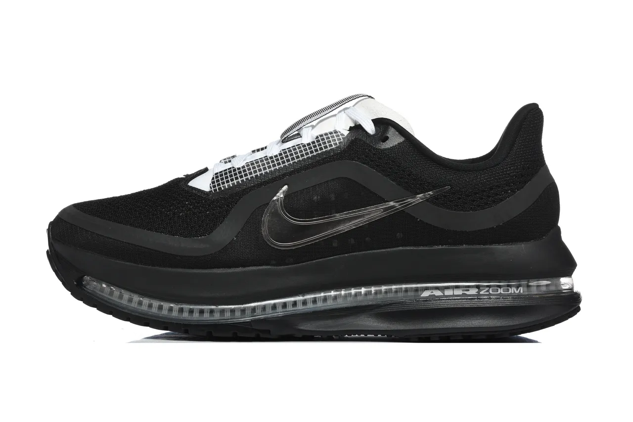 Nike Black White Full-Length Visible Air Zoom Unit Mesh Upper Running Shoes 3