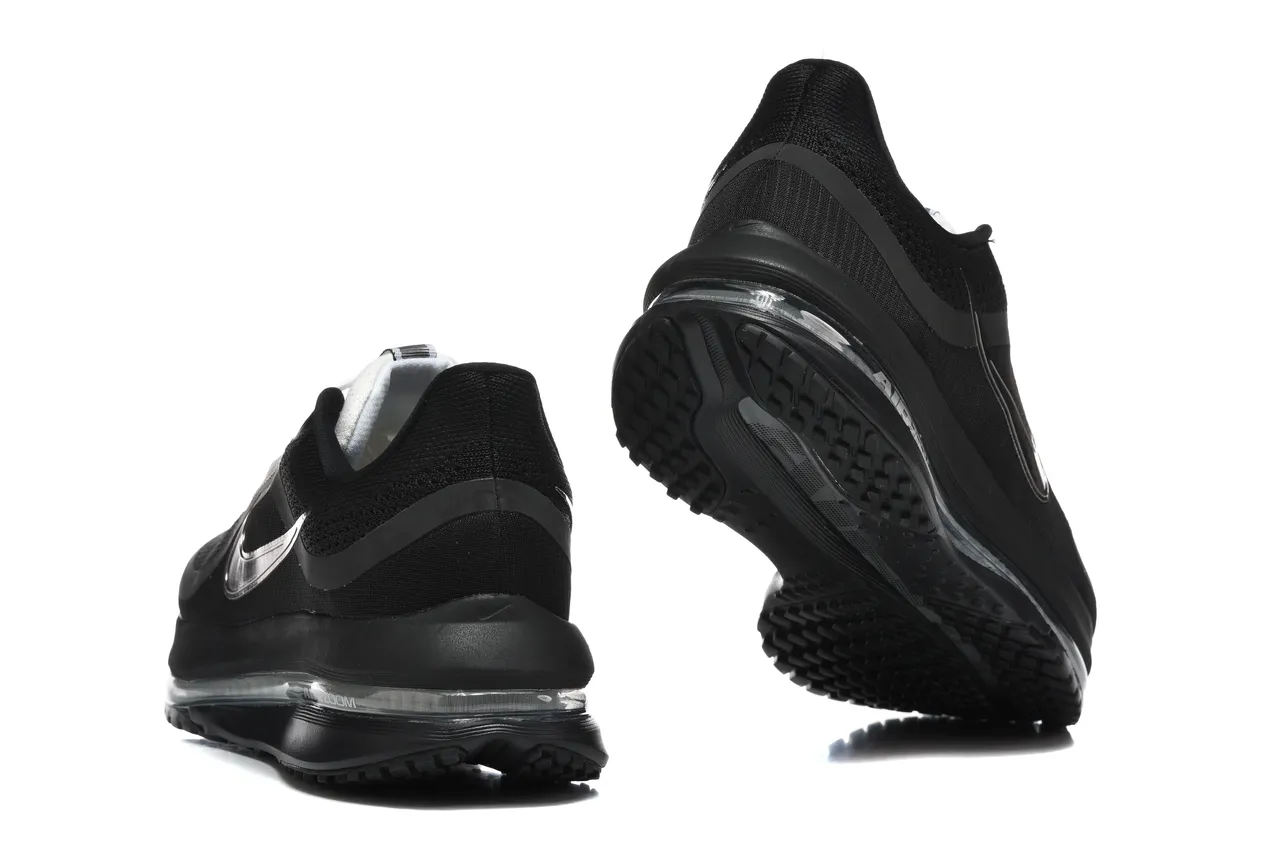 Nike Black White Full-Length Visible Air Zoom Unit Mesh Upper Running Shoes 6