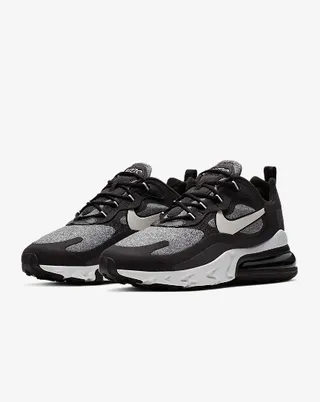Nike Black White Layered Textile Upper Visible Air Unit Lifestyle Sneakers 3