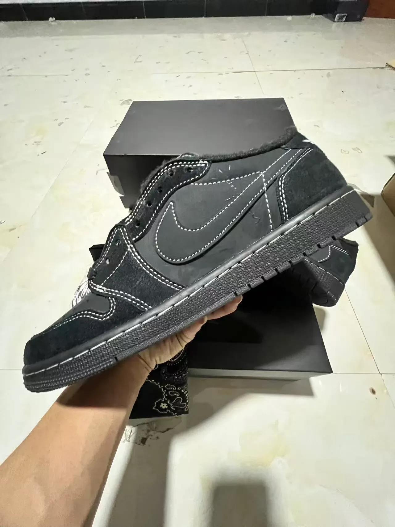 Nike Black White Suede And Leather Upper Contrast Stitching Lifestyle Sneakers 6