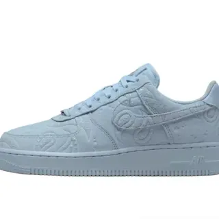 Nike Blue Monochromatic Embossed Paisley Lifestyle Sneakers