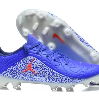 Nike Blue Orange Elephant Print Overlay Low-Cut FG Cleat Firm-Ground Soccer Shoes