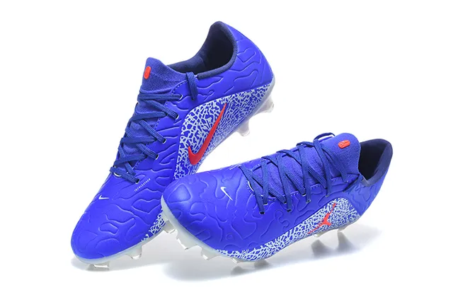 Nike Blue Orange Elephant Print Overlay Low-Cut FG Cleat Firm-Ground Soccer Shoes 2