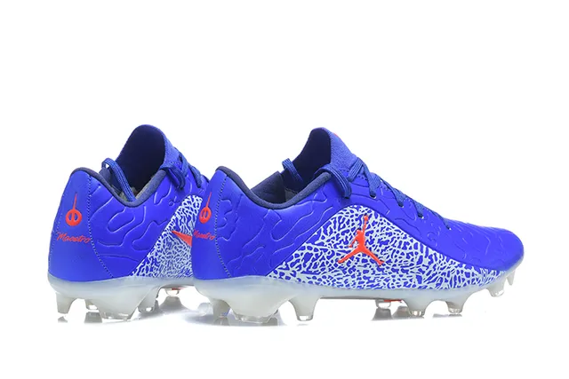 Nike Blue Orange Elephant Print Overlay Low-Cut FG Cleat Firm-Ground Soccer Shoes 5